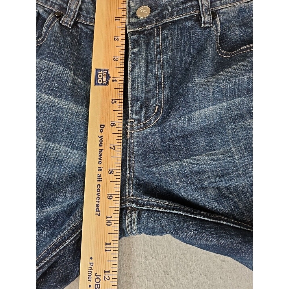White House Black Market Jeans Size 6R Blanc Flare Leg Embroidered Pockets 31x33 - Picture 7 of 15